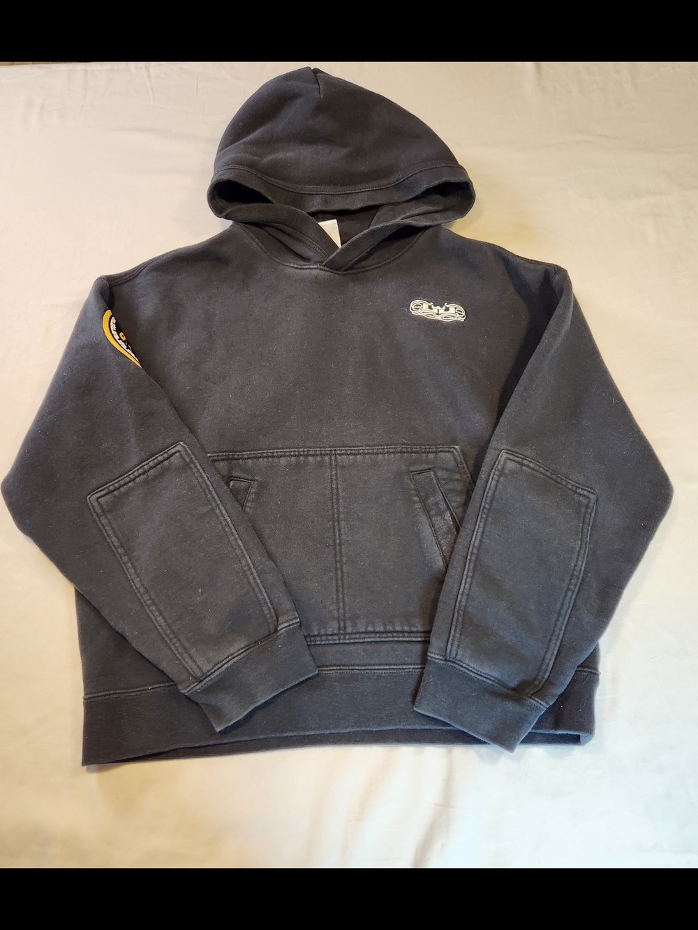 Nike Black Fleece Hoodie Pullover Sweatshirt Strive For Greatness Graphic Size L